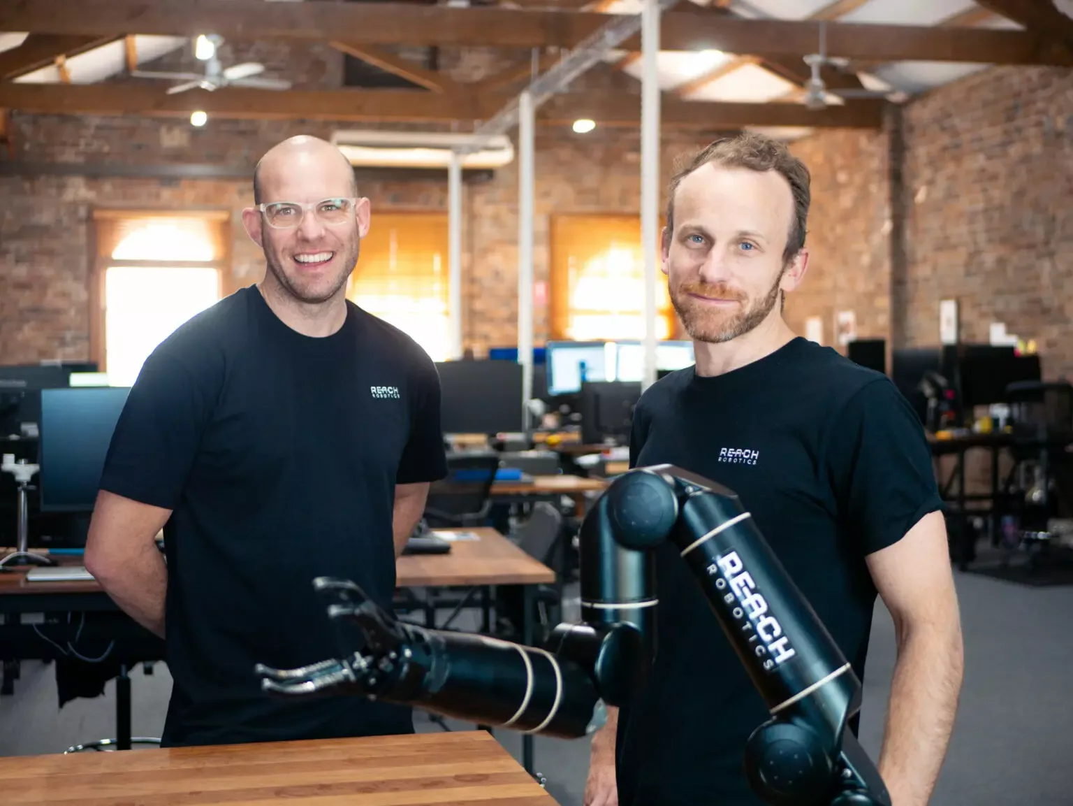 Mark Sproule (left) and Paul Phillips (right), co-founders of Reach Robotics