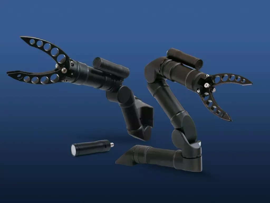 The Micro IP Camera mounted on Reach Alpha 5 manipulators