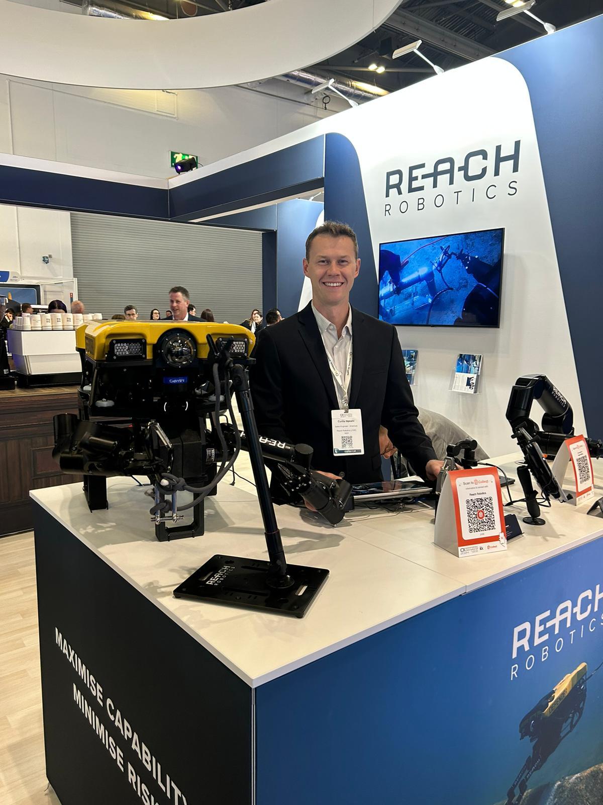 Reach Robotics exhibit at Oceanology International London, 2024
